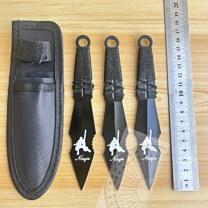 Wurfmesser-Trainingsset YF069 – 3-teilig, Schwarz Wurfmesser-Trainingsset YF069 – 3-teilig, Schwarz